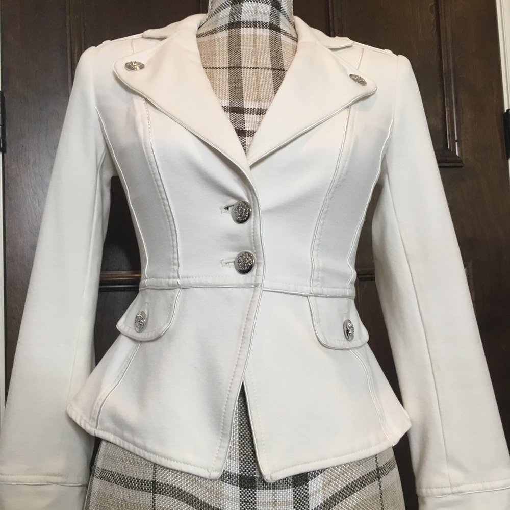 White House Black Market White Blazer